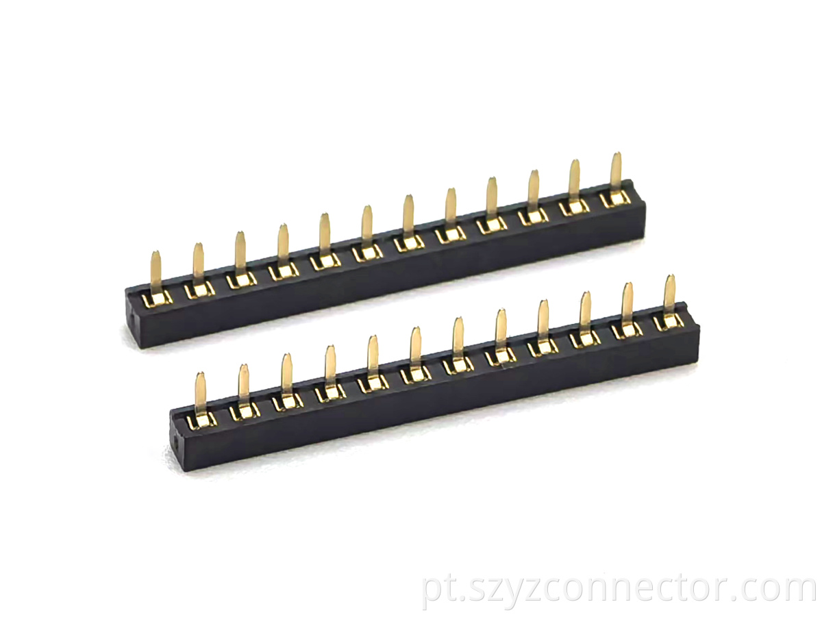 Linha reta H do conector fêmea do encabeçamento do passo de 2.0mm única: 2.0mm 2.0mm Pitch Female Header Connector Single Row Straight H:2.0mm